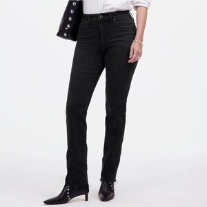 NWT Madewell Sz 24 Curvy Stovepipe Jeans Mid-Rise Faded Black Armand Wash NR553
